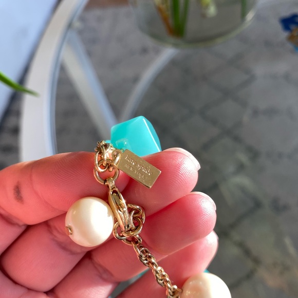 Aqua and Pearlescent Kate Spade Bracelet Gorgeous - Picture 2 of 3
